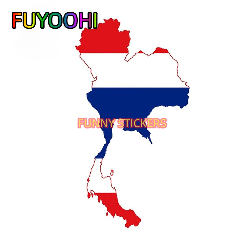 Car Accessories Thailand - FUYOOHI Thailand Map Flag Car Sticker