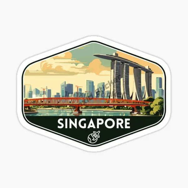 Singapore Flag Map Merlion Sce - Car Accessories Singapore recension och pris