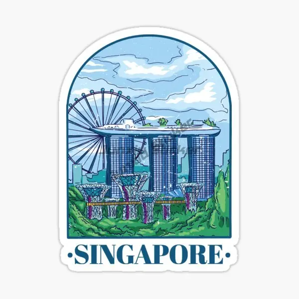 Singapore Flag Map Merlion Sce - Car Accessories Singapore recension och pris