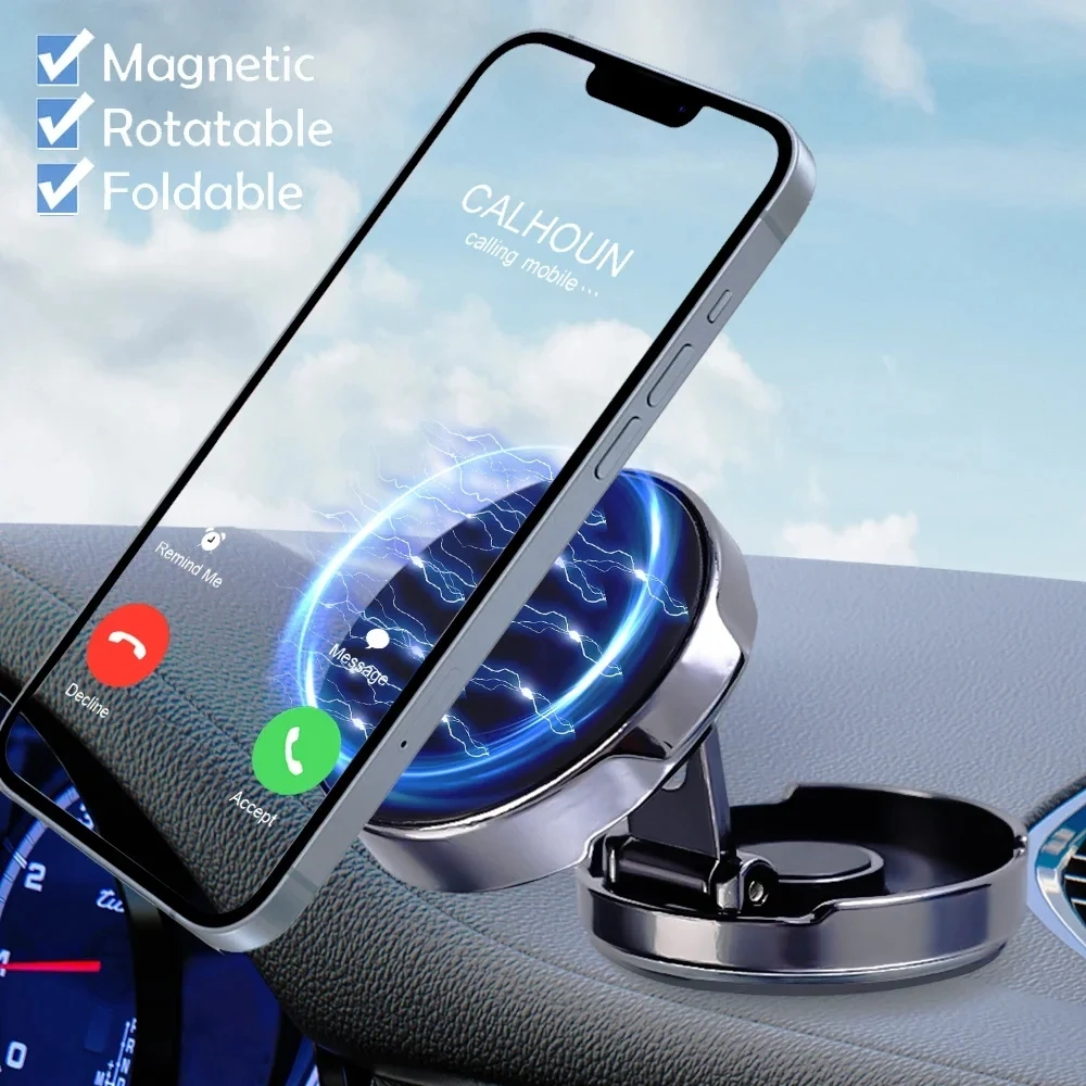 Round Folding Magnetic Car Hol - Car Accessories Phone Holder recension och pris