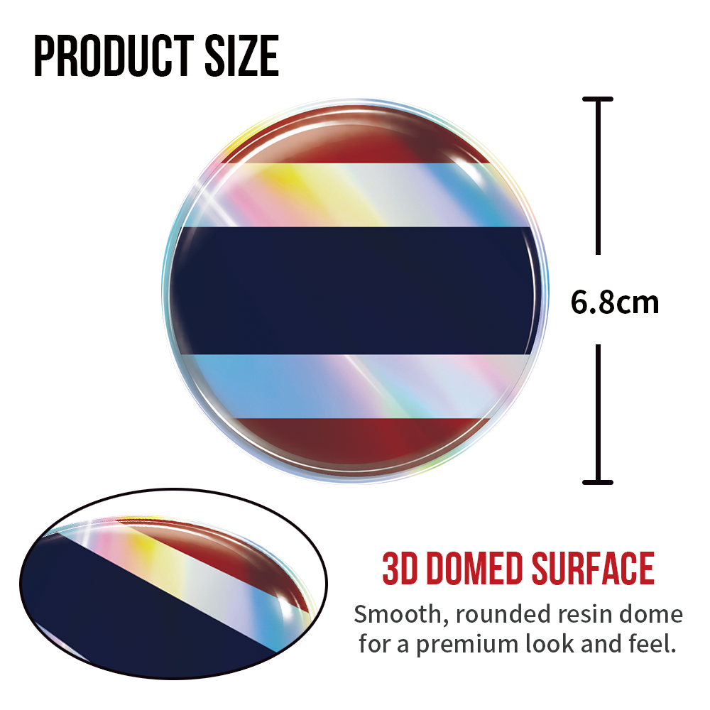 Thailand Flag 3D Resin Domed S - Car Accessories Thailand recension och pris