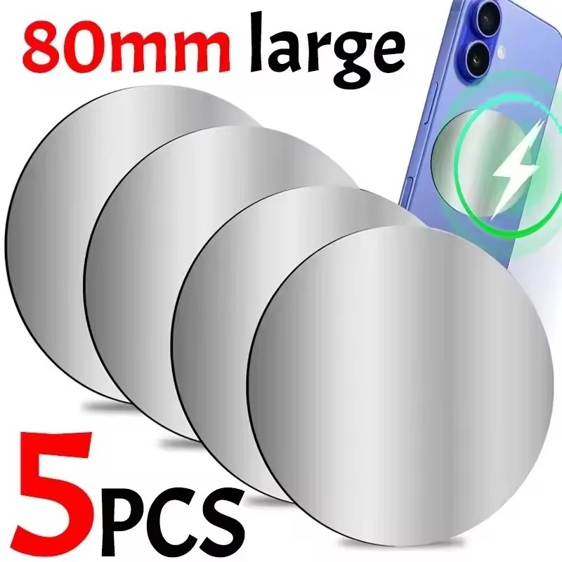 1-5PCS 8CM Magnetic Metal Plat - Car Accessories Phone Holder recension och pris