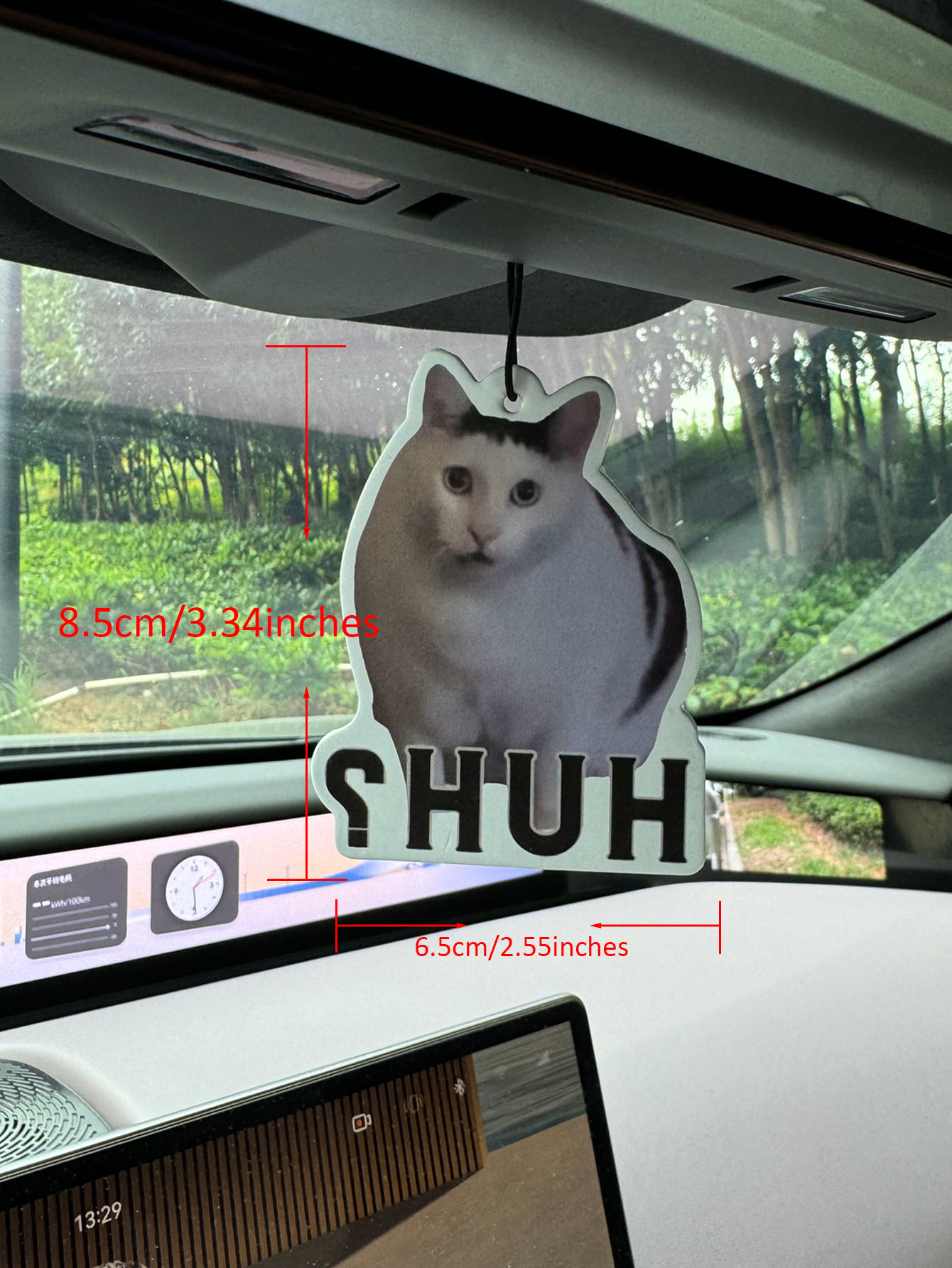 Huh? Cute White Cat Emoji Car  - Car Accessories Juicy Couture recension och pris